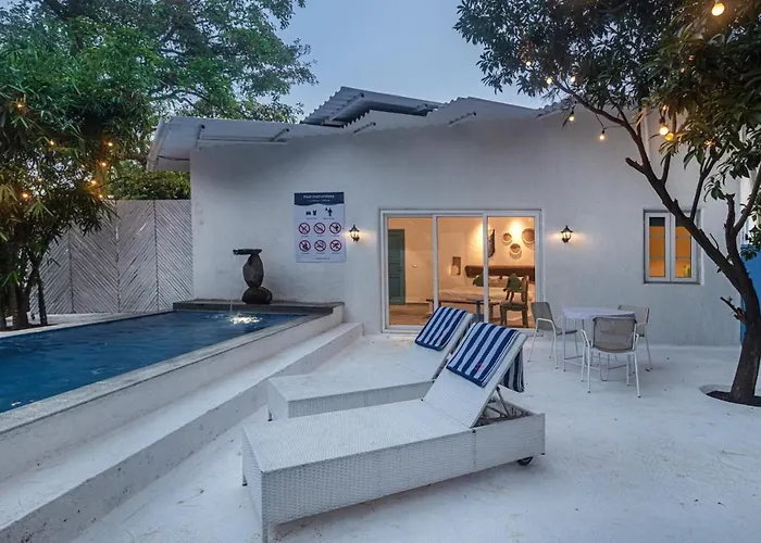 Villa: Saffronstays Kairos Zeus, Karjat - Greek Style Pool Villa Near Camp Max